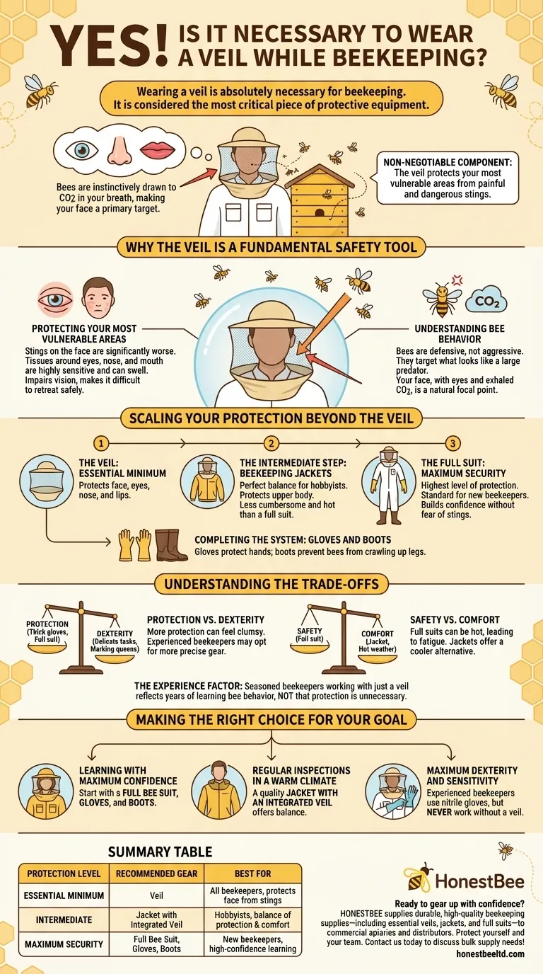 Is it necessary to wear a veil while beekeeping? Essential Protection for Your Face & Safety Visual Guide