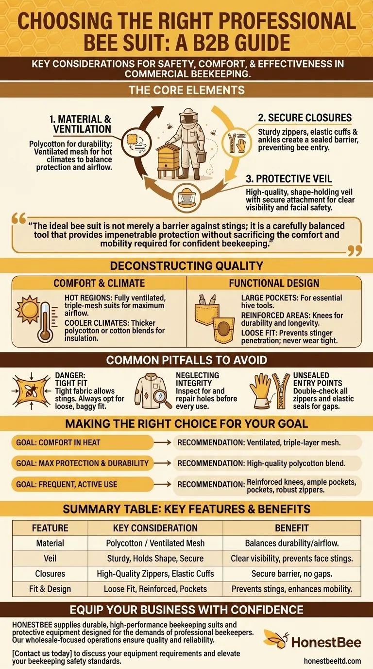 벌집 보호복을 선택할 때 무엇을 고려해야 할까요? 최대의 보호와 편안함을 위한 주요 특징 시각적 가이드
