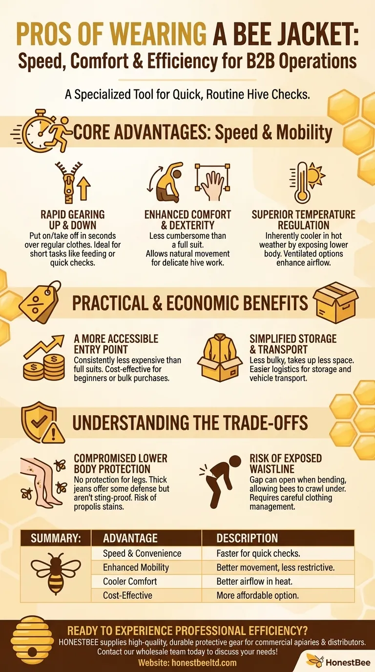 What are the pros of wearing a bee jacket? Gain Speed and Comfort for Your Hive Inspections Visual Guide