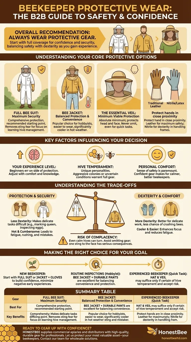 Was ist die allgemeine Empfehlung für Imker bezüglich Schutzkleidung? Essenzielle Ausrüstung für Sicherheit & Vertrauen Visuelle Anleitung