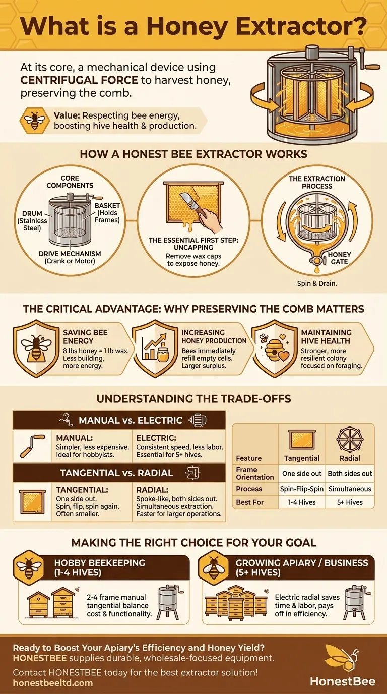 What is a honey extractor? The Key to Sustainable, High-Yield Beekeeping Visual Guide