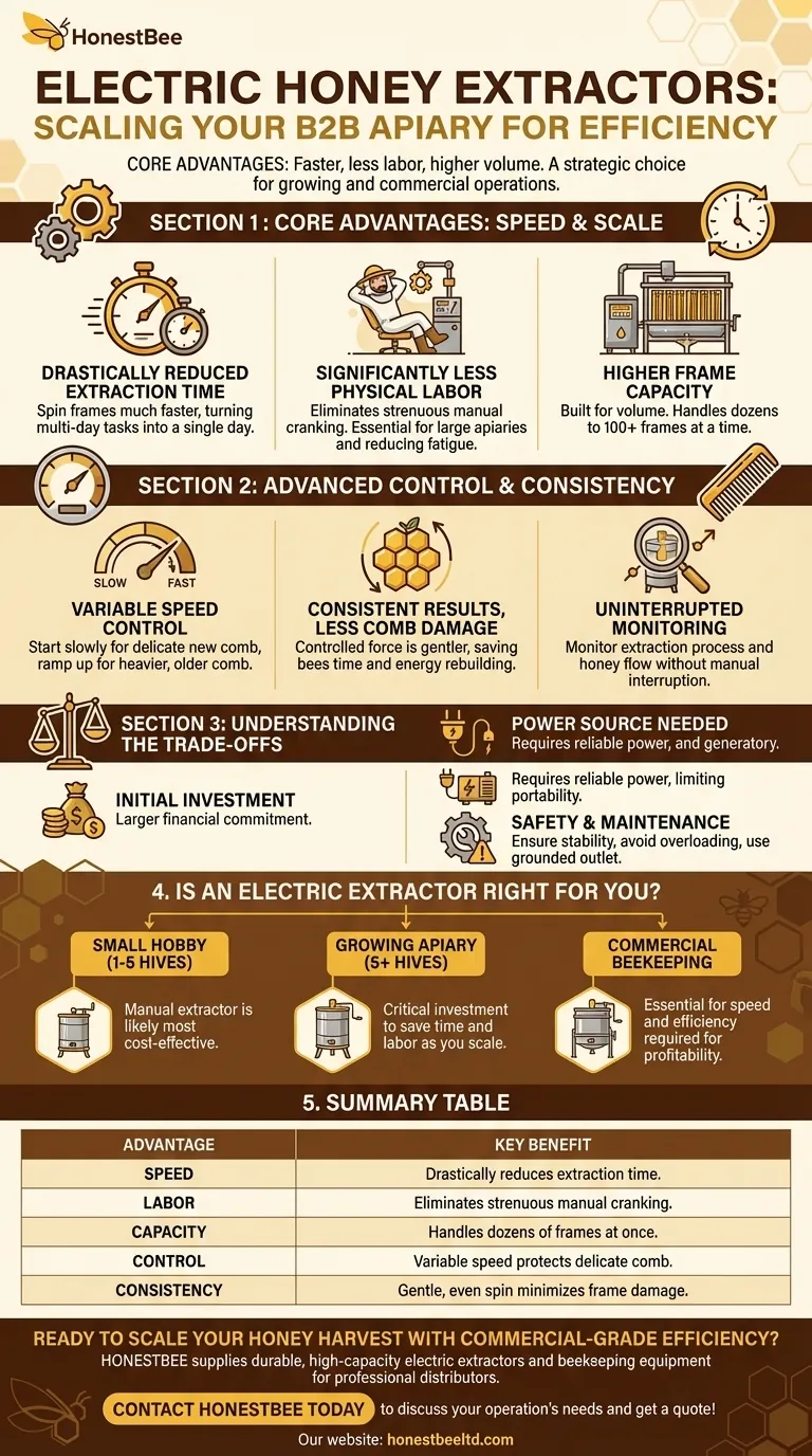 What are the advantages of electric honey extractors? Boost Harvest Speed & Efficiency Visual Guide