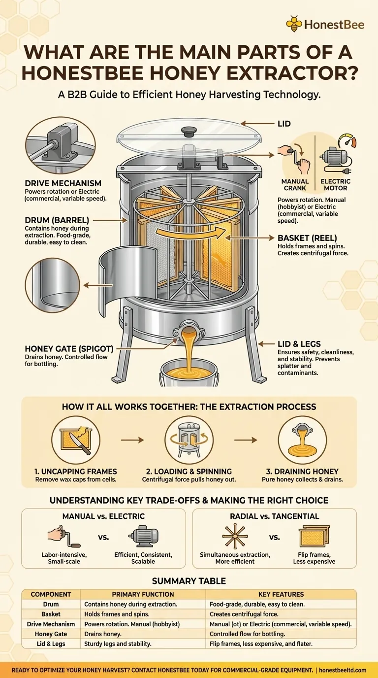 ما هي الأجزاء الرئيسية لعصارة العسل؟ دليل للحصاد الفعال للعسل دليل مرئي