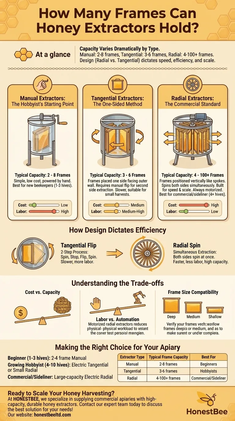 Combien d'alvéoles différents types d'extracteurs à miel peuvent-ils contenir ? Maximisez l'efficacité de votre récolte Guide Visuel