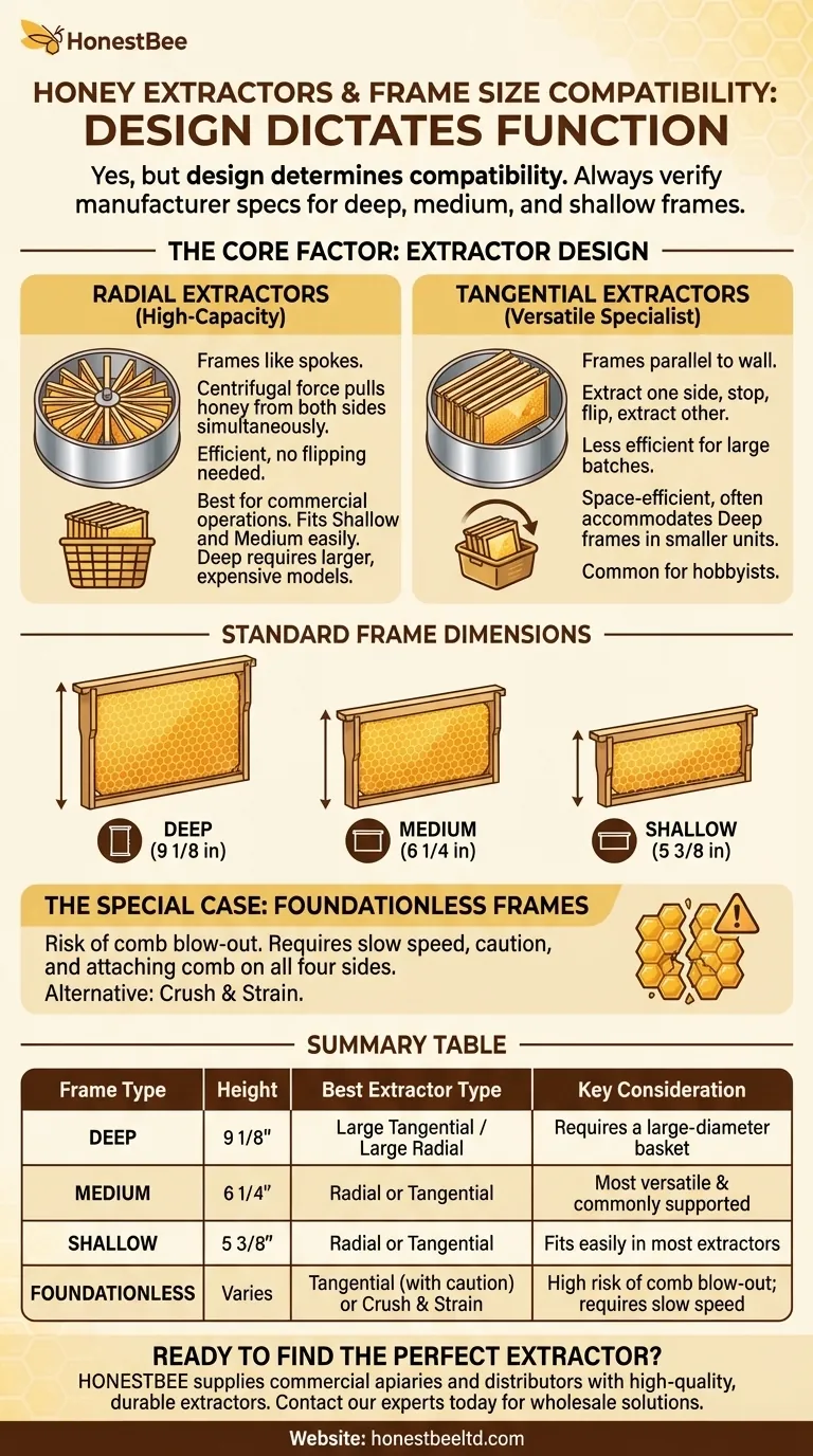Can honey extractors accommodate different frame sizes? A Guide to Choosing the Right Extractor Visual Guide