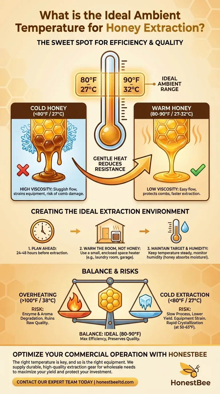 What is the ideal ambient temperature for honey extraction? Maximize Your Harvest Efficiency Visual Guide