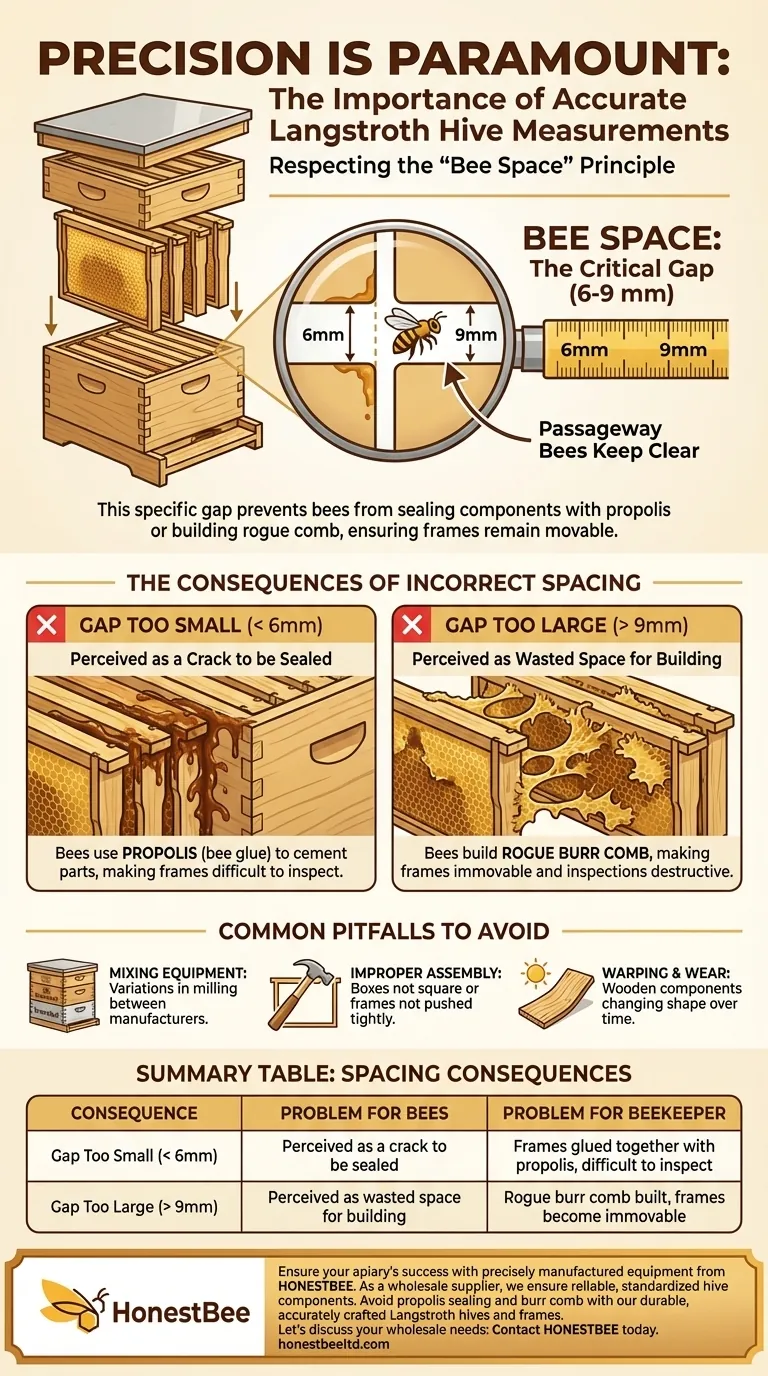 랑스트로스 벌통에서 정확한 측정을 유지하는 것이 왜 중요한가요? 벌통 건강과 관리 용이성 보장 시각적 가이드