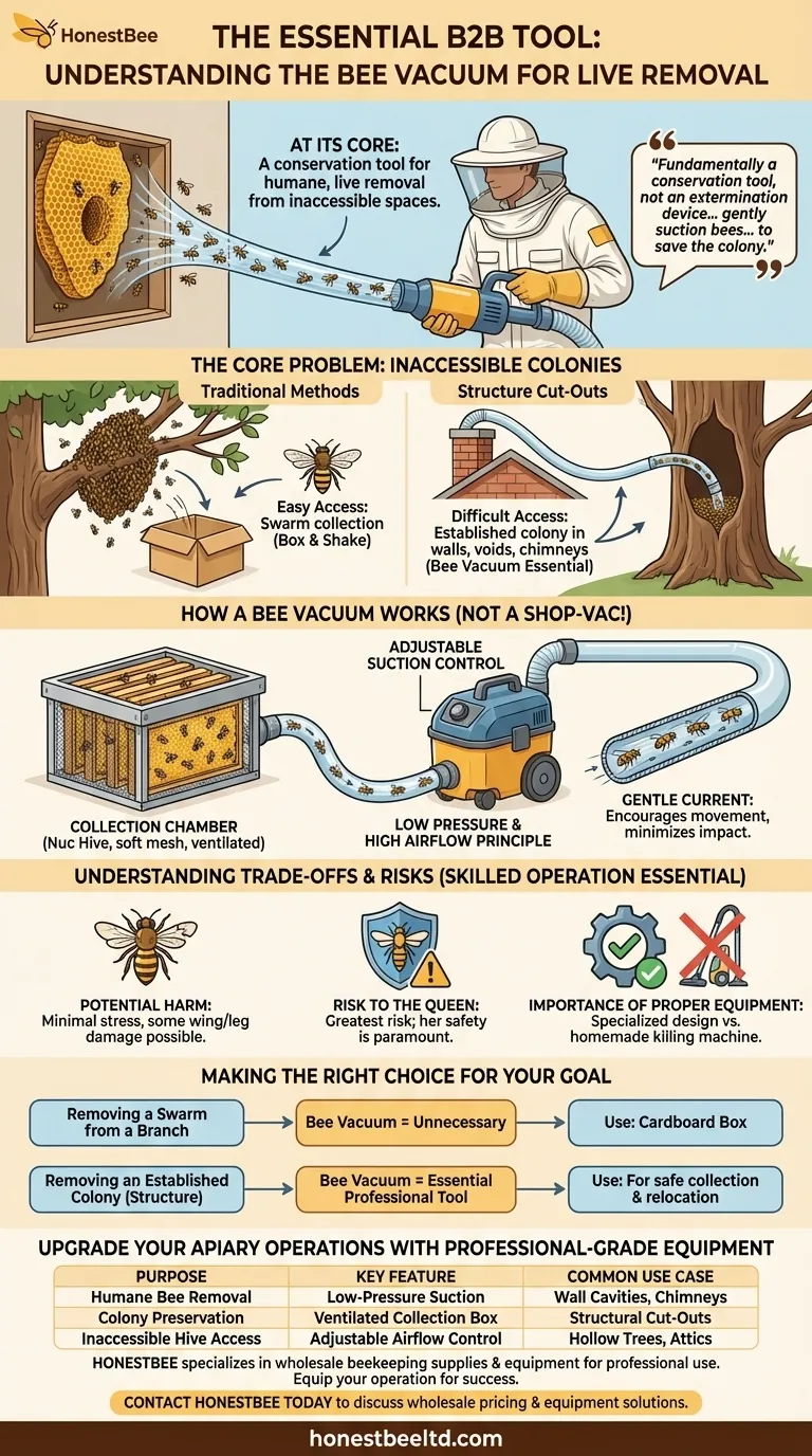사람들은 왜 벌 진공청소기를 사용할까요? 살아있는 벌 포획을 위한 인도적인 해결책 시각적 가이드