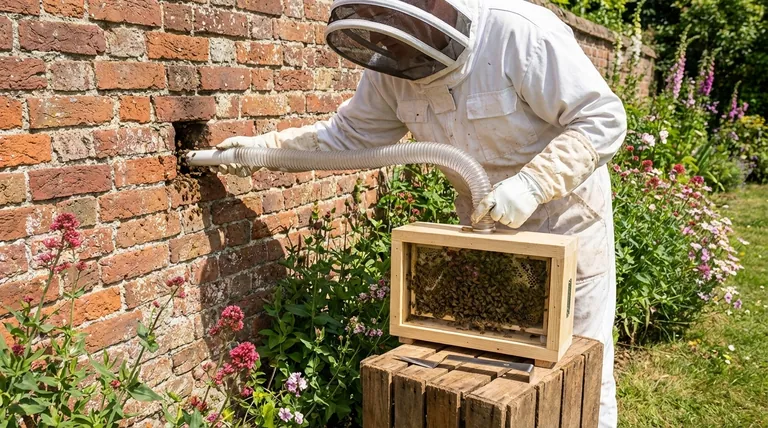 사람들은 왜 벌 진공청소기를 사용할까요? 살아있는 벌 포획을 위한 인도적인 해결책