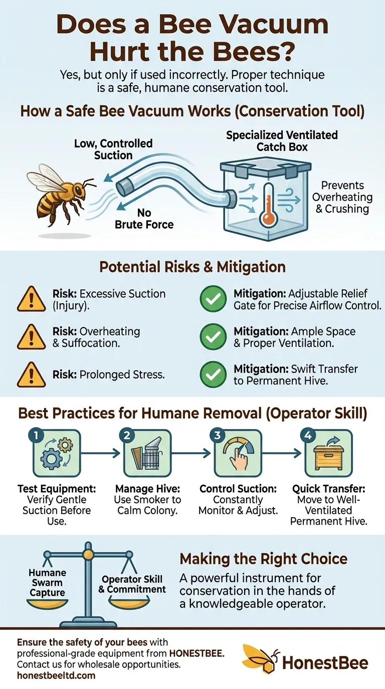 벌 진공청소기가 벌에게 해를 끼치나요? 군집을 안전하게 옮기는 방법 시각적 가이드