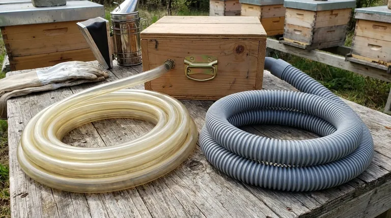 蜂群吸尘器中的波纹软管和光滑软管有什么区别?为蜜蜂的生存选择最佳的软管。