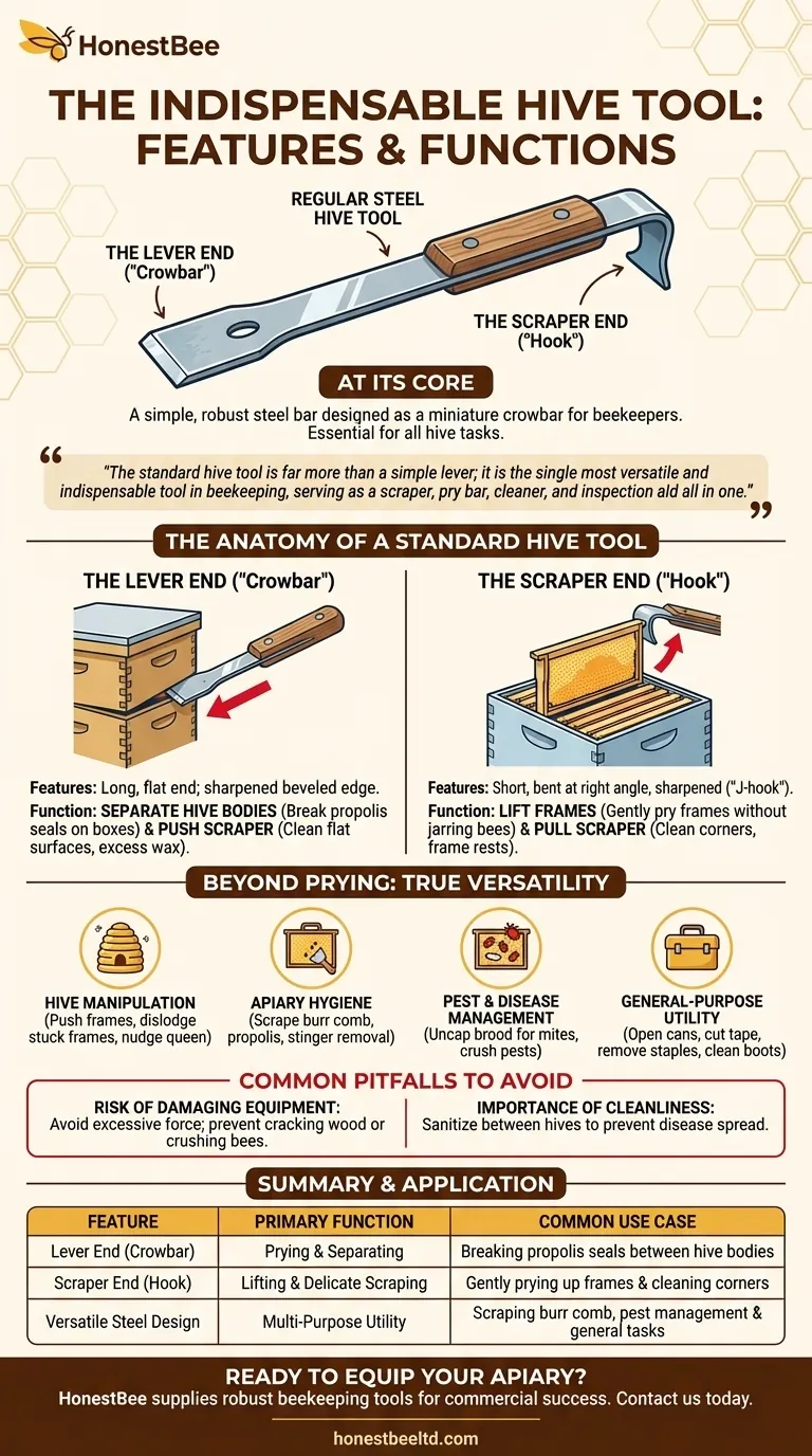 Was sind die Merkmale eines normalen Stockmeißels? Das unverzichtbare Multitool für jeden Imker Visuelle Anleitung
