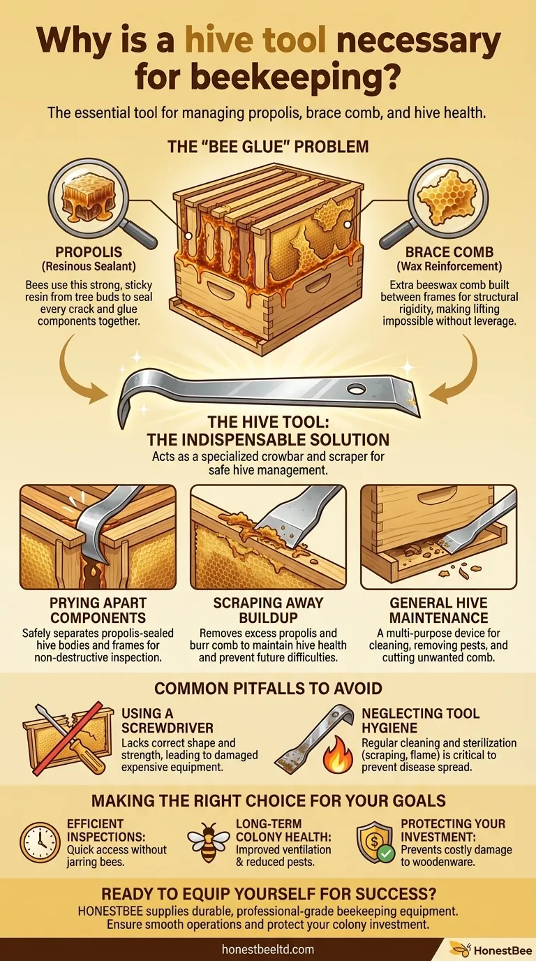 Why is a hive tool necessary for beekeeping? Your Essential Key to Opening the Hive Visual Guide