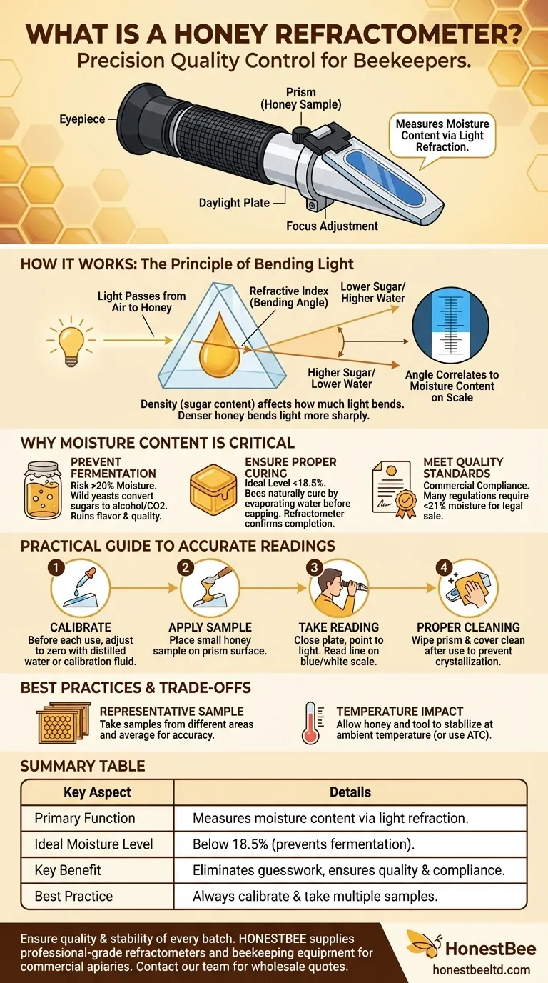 What is a honey refractometer? The Essential Tool for Perfect Honey Quality Visual Guide