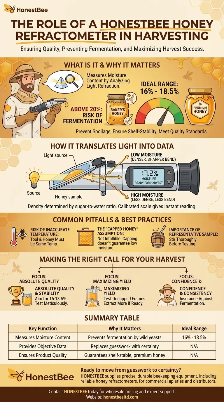 수확 시 꿀 굴절계의 역할은 무엇인가요? 발효 방지 및 품질 보장 시각적 가이드