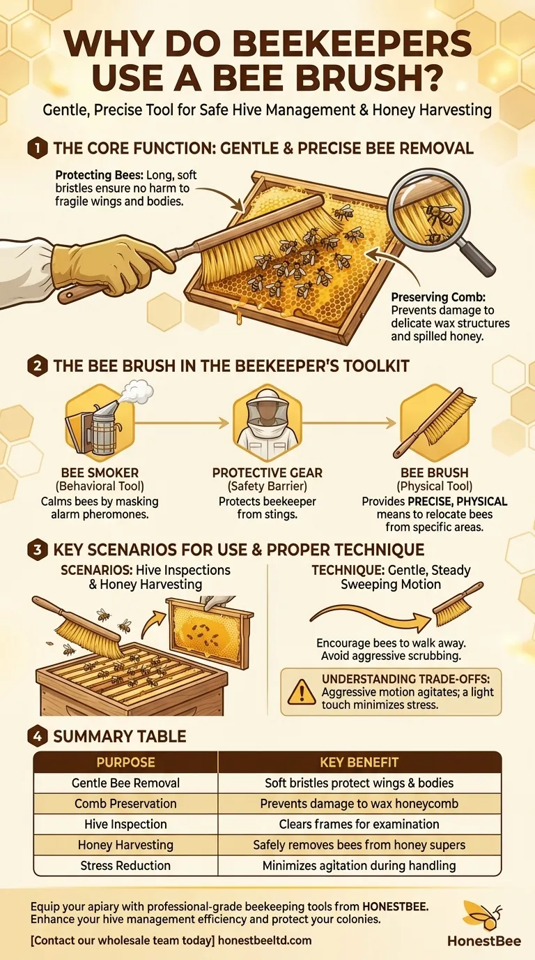Why do beekeepers use a bee brush? The Essential Tool for Gentle Bee Handling Visual Guide