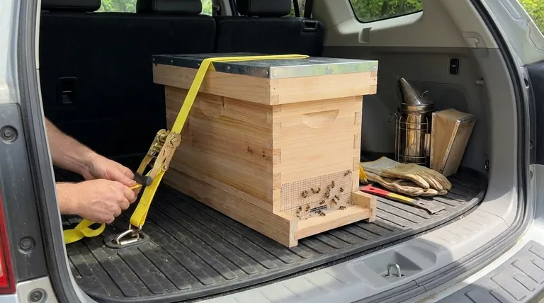 Why is it important to securely fasten the nuc in the vehicle? Ensure Safe Transport for Bees and Beekeeper