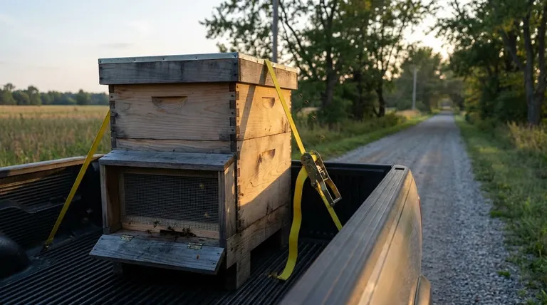 How can you maintain optimal conditions for the bees during transport? A Guide to Safe Hive Relocation