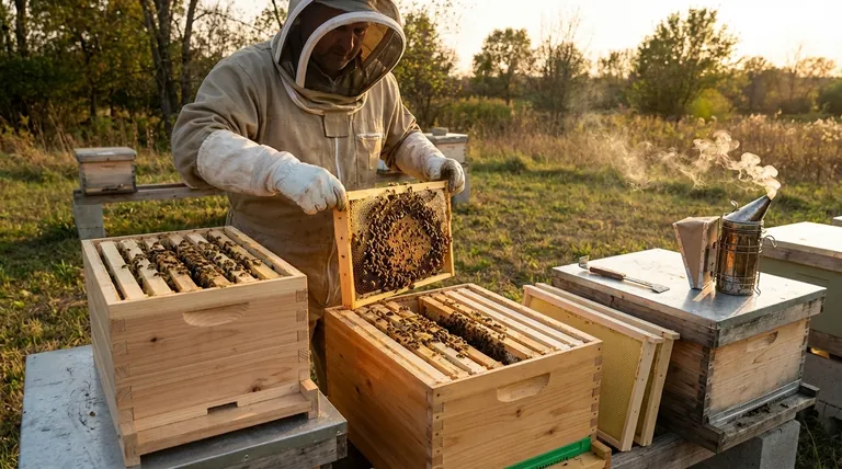 핵군을 새 벌통에 설치하는 과정은 무엇인가요? 양봉가를 위한 단계별 가이드