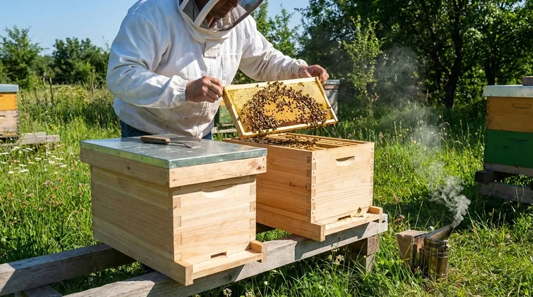 Quel est le processus pour transférer des cadres d'une ruche nucleus vers une nouvelle ruche ? Un guide étape par étape pour un déménagement de colonie sans stress