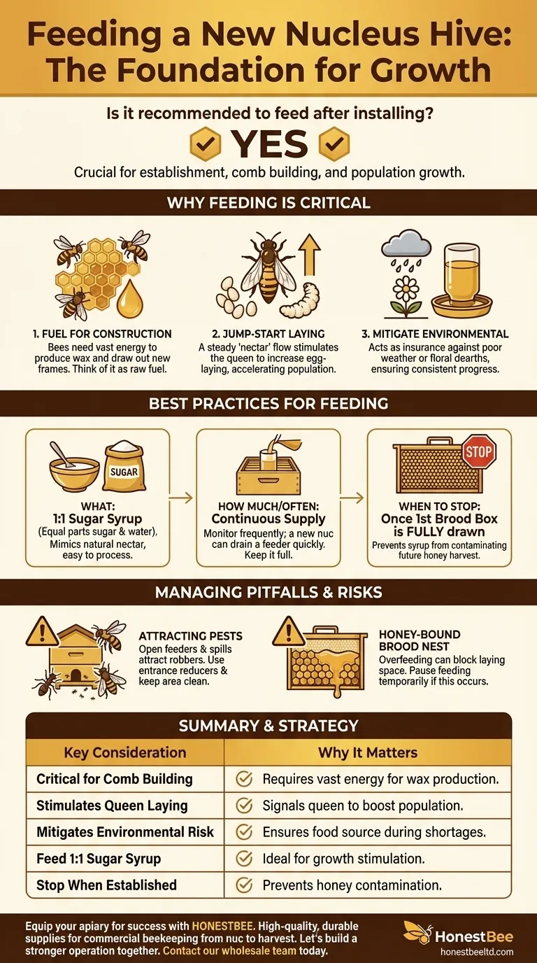 핵군 설치 후 벌에게 먹이를 주는 것이 권장됩니까? 첫날부터 핵군이 번성하도록 보장하세요 시각적 가이드