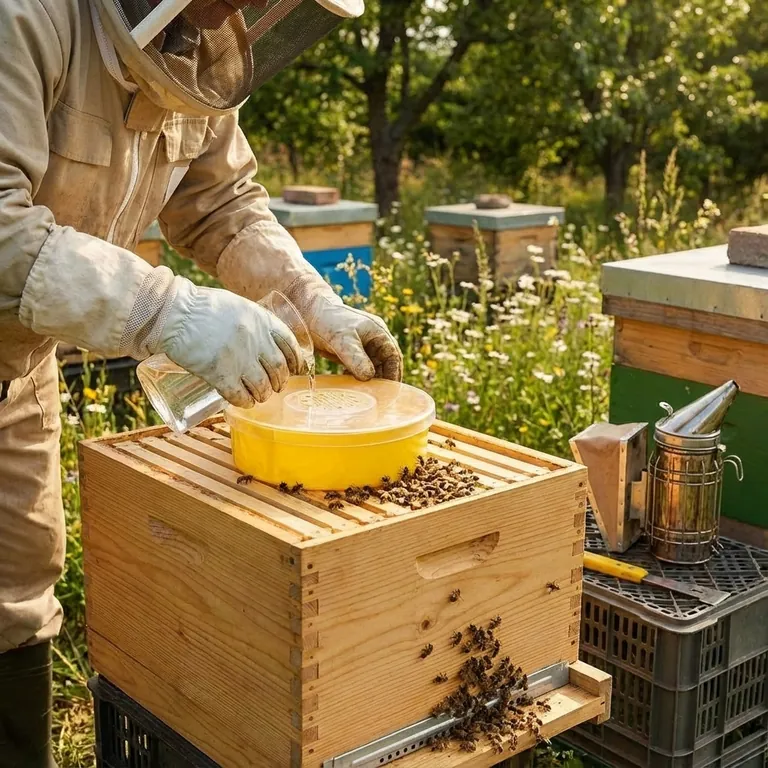 핵군 설치 후 벌에게 먹이를 주는 것이 권장됩니까? 첫날부터 핵군이 번성하도록 보장하세요