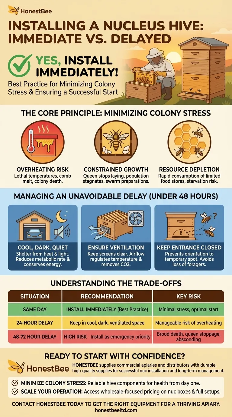 Can a nucleus hive be installed immediately? Yes, and Here's Why It's Critical for Colony Health Visual Guide