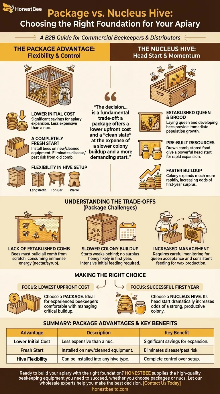 Quais são as vantagens de um pacote de abelhas? Custo Mais Baixo e Controle Total para Apicultores Guia Visual
