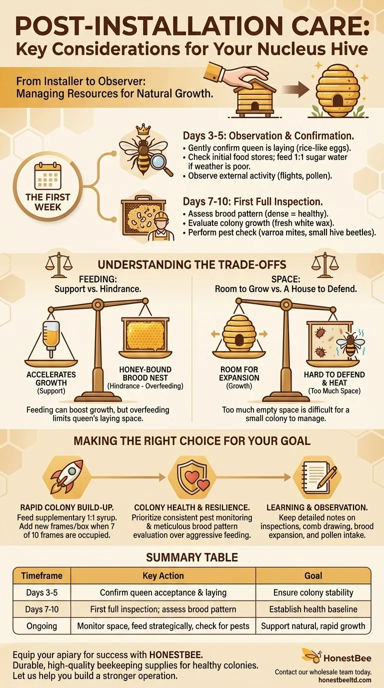 핵군 설치 후 핵심 고려 사항은 무엇인가요? 핵군이 번성하도록 보장하세요 시각적 가이드