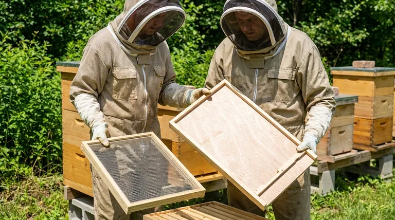 Welche Faktoren sollten bei der Wahl zwischen einem geschlossenen oder einem Siebboden für einen Bienenstock berücksichtigt werden? Ein Leitfaden für gedeihende Völker