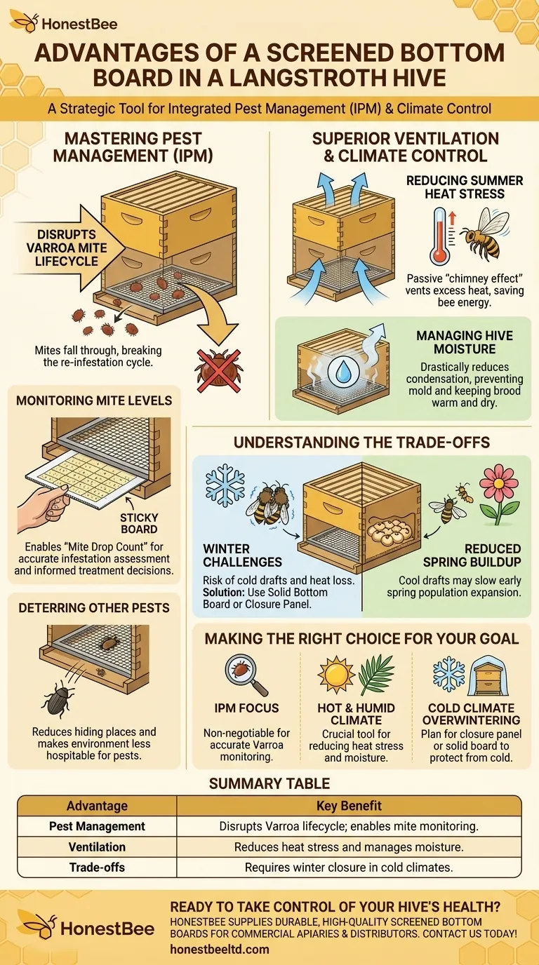 스크린 바닥판의 장점은 무엇인가요? 우수한 환기 및 해충 방제로 벌통 건강을 증진하세요 시각적 가이드