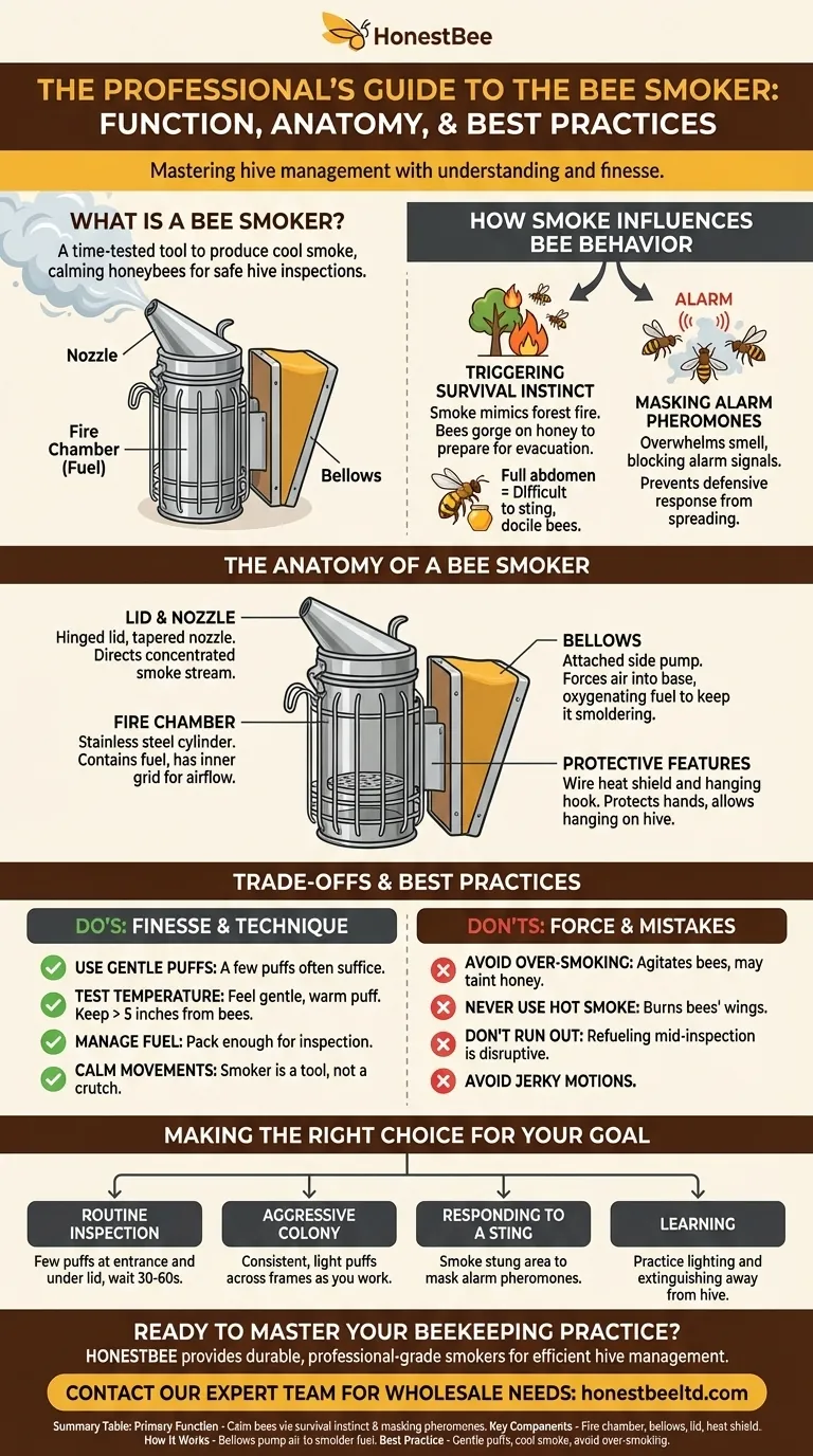 What is a bee smoker and how does it work? Master the Tool for Calm, Safe Hive Inspections Visual Guide