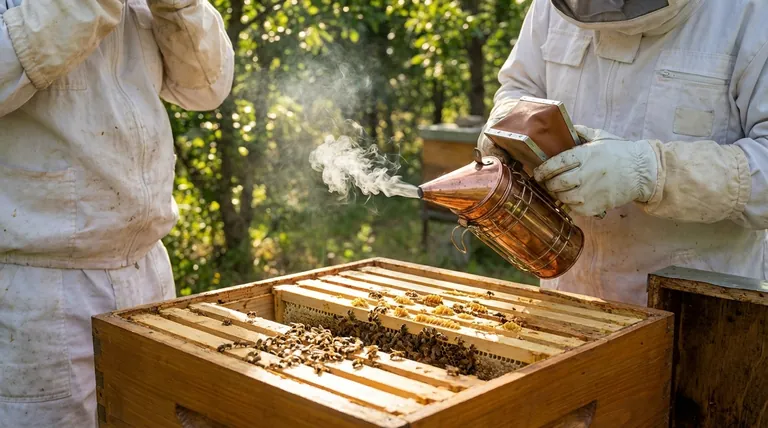 Was bewirkt Rauch bei Bienen? Meistern Sie die Kunst der ruhigen Bienenstockinspektionen