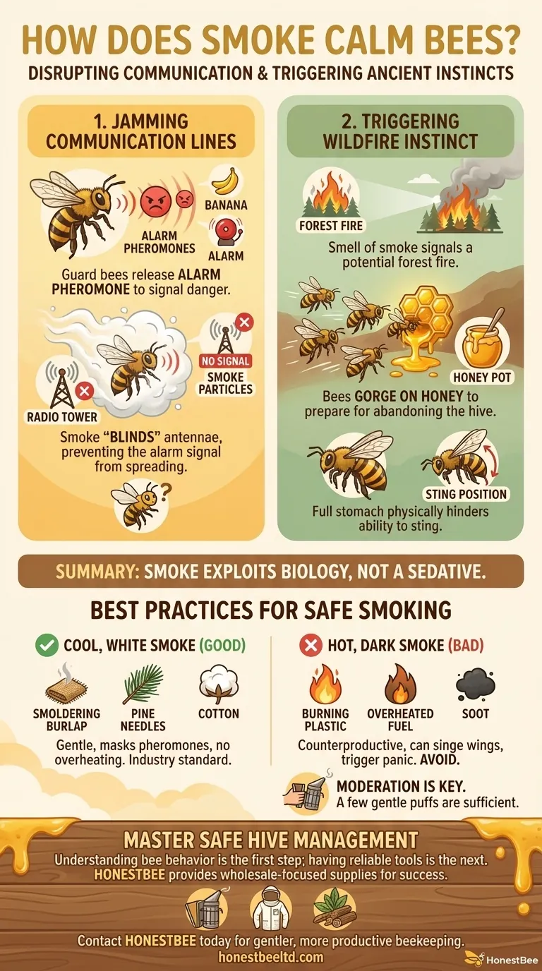 How does smoke calm bees? Unlocking the Secrets to Gentle Hive Management Visual Guide