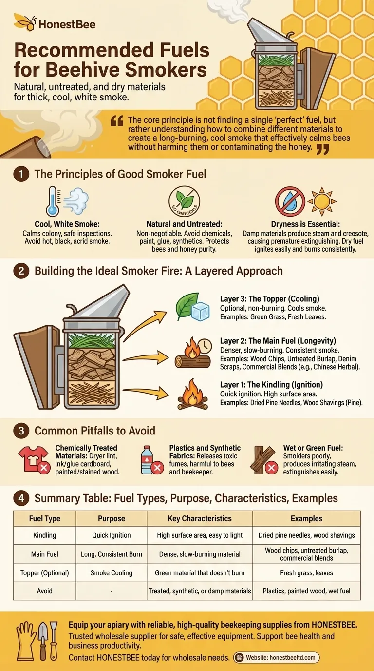 What fuels are recommended for beehive smokers? Master the Art of Calm, Controlled Inspections Visual Guide
