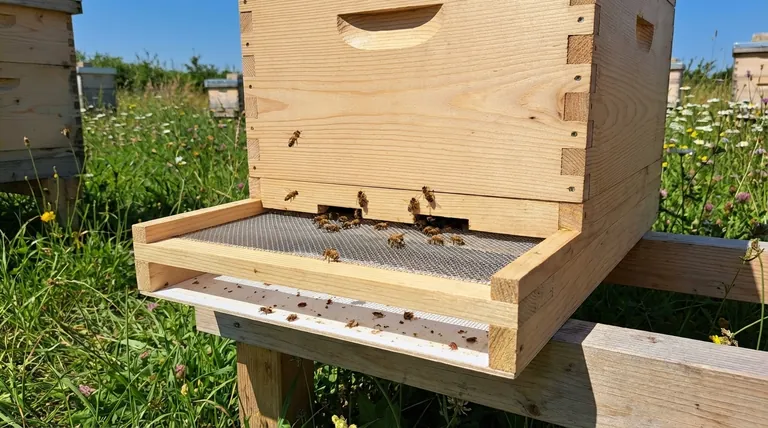 What are the benefits of using a screened bottom board in warm or humid climates? Boost Hive Health & Control Pests