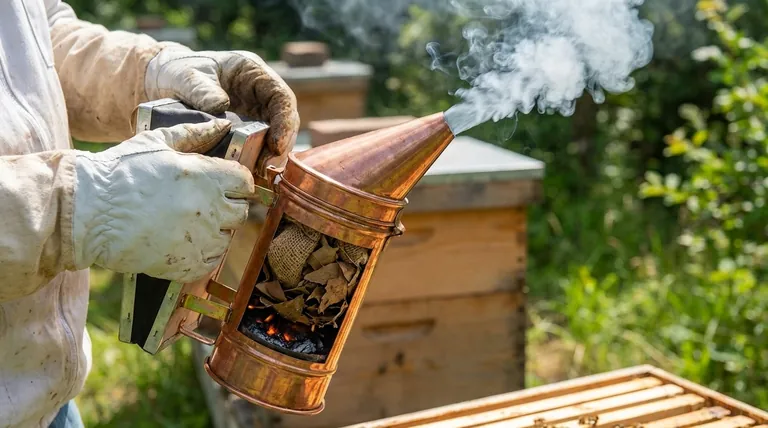 훈연기에서 불꽃을 연료 아래에 두는 것이 왜 중요할까요? 안전한 양봉의 핵심을 마스터하세요
