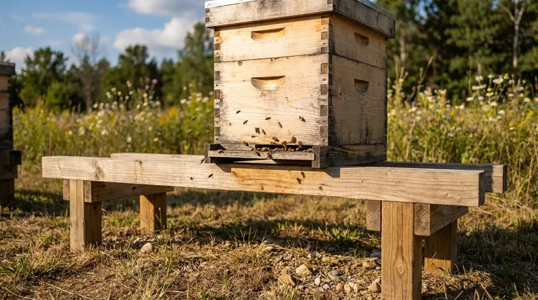 Why is it beneficial to elevate a beehive off the ground? Protect Your Hive and Your Back