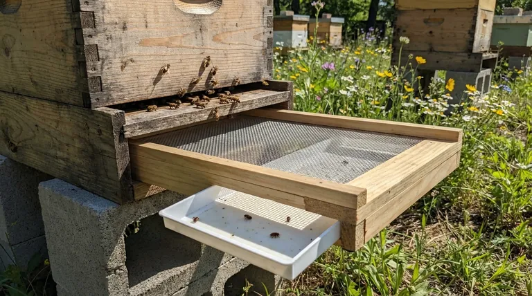 How does a screened bottom board help with mite control? A Key Tool for Beekeeping IPM