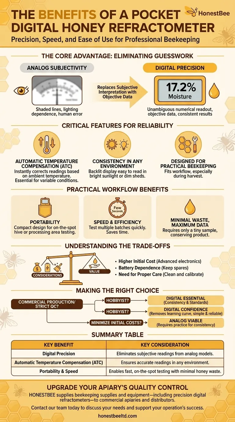What are the benefits of using a Pocket Digital Honey Refractometer? Achieve Precision & Speed in Honey Quality Control Visual Guide