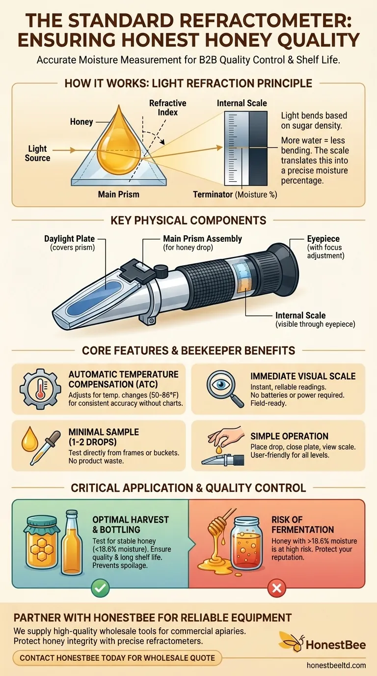 꿀 수분 함량용 표준 굴절계의 특징은 무엇인가요? 품질 관리를 위한 필수 도구 시각적 가이드