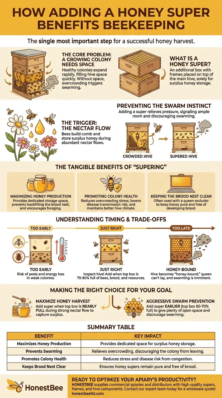 Como adicionar uma super colmeia beneficia a apicultura? Maximize a Colheita de Mel e Previna a Enxameação Guia Visual