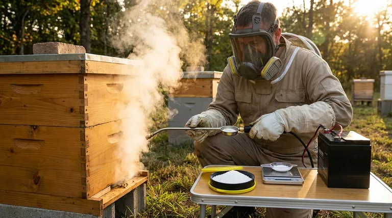 How is the vaporizer ignited and loaded? A Beekeeper's Guide to Safe & Effective Varroa Treatment