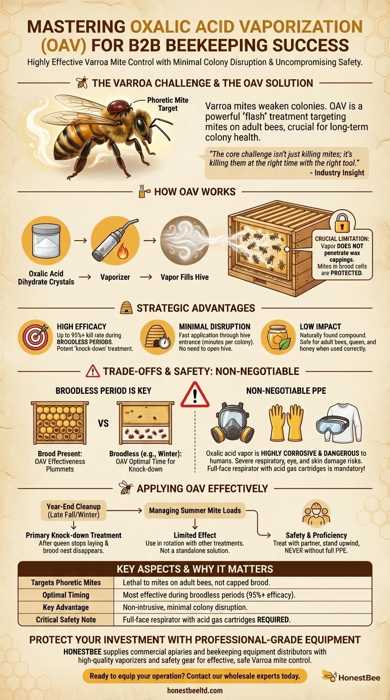 양봉가에게 옥살산 기화 기술을 숙달하는 것이 왜 중요할까요? 95% 이상의 바로아 응애 방제 달성 시각적 가이드