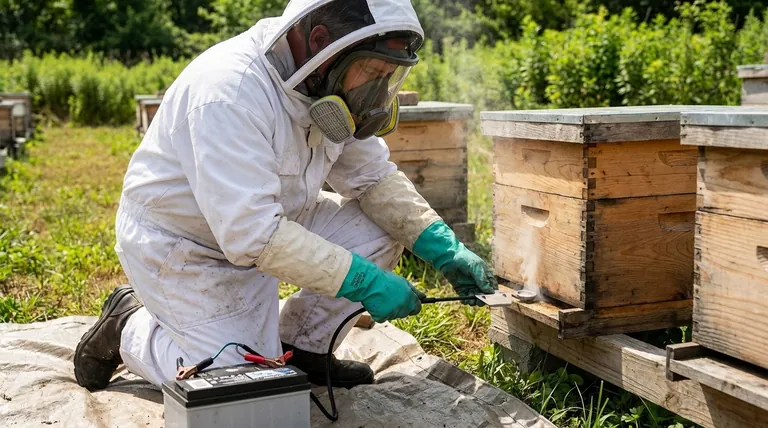 양봉업자가 옥살산을 사용할 때 취해야 할 안전 예방 조치는 무엇입니까? 바로아 응애 방제를 위한 필수 개인 보호 장비