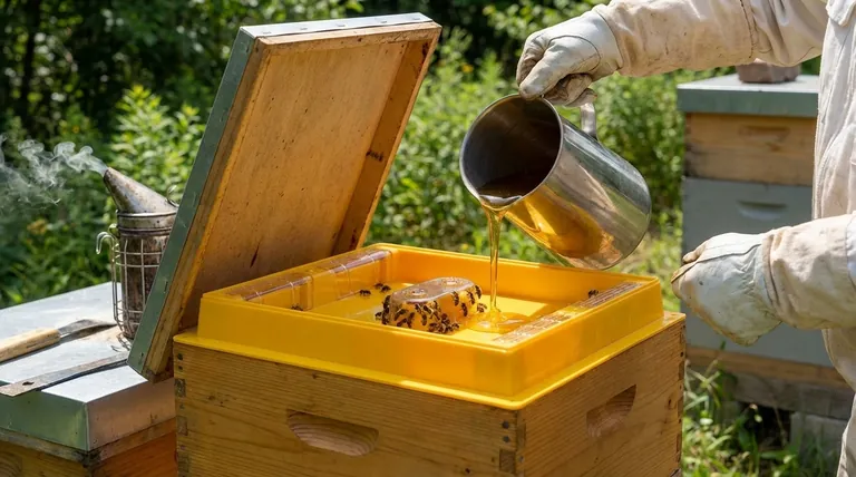 탑 피더란 무엇이며, 어디에 놓이나요? 고용량 벌통 급이 가이드