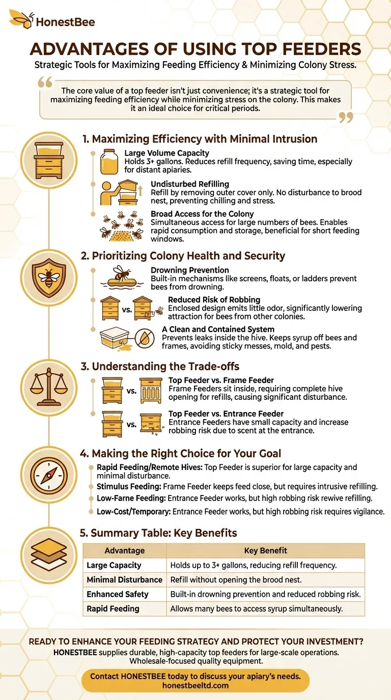 What are the advantages of using top feeders? Maximize Feeding Efficiency for Your Apiary Visual Guide