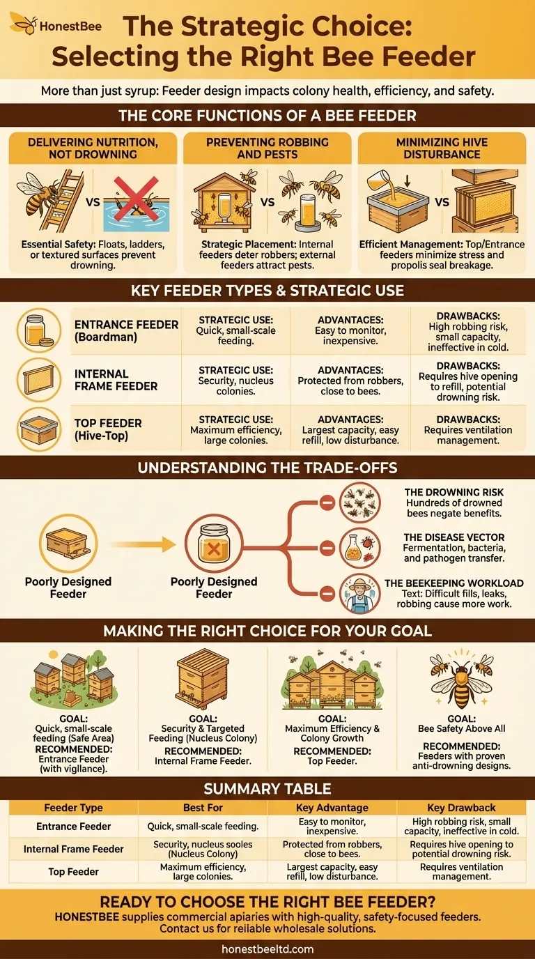Why is selecting the right bee feeder important? Essential for Colony Health and Hive Management Visual Guide