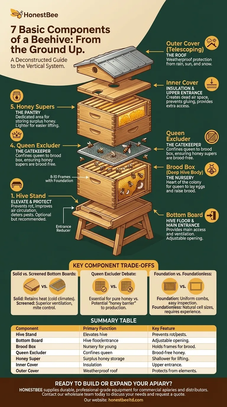 ما هي المكونات الأساسية السبعة لخلية النحل؟ دليل لهيكل خلية لانجستروث دليل مرئي