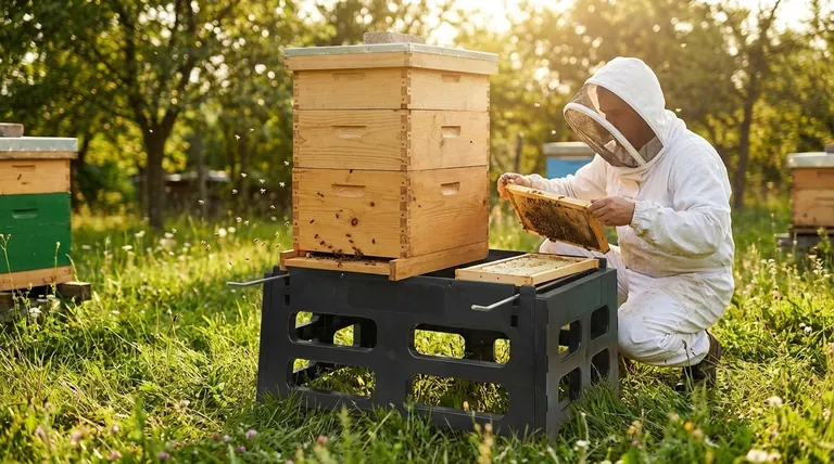 Welche Funktion hat ein Bienenstockständer in einem Bienenstock? Schützen Sie Ihren Bienenstock und Ihren Rücken